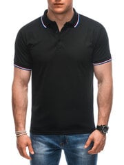 Polo marškinėliai vyrams Edoti s1932, juodi kaina ir informacija | Vyriški marškinėliai | pigu.lt