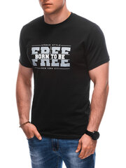 Marškinėliai vyrams Edoti s1924, juodi kaina ir informacija | Vyriški marškinėliai | pigu.lt
