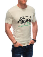 футболка s1923 - бежевая 125128-7 цена и информация | Мужские футболки | pigu.lt