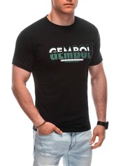 Marškinėliai vyrams Edoti s1921, juodi kaina ir informacija | Vyriški marškinėliai | pigu.lt