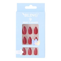 Dirbtiniai nagai Bling Heat Change Ombre, bordo, 24 vnt. цена и информация | Средства для маникюра и педикюра | pigu.lt