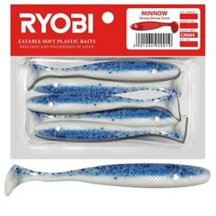 Мягкая приманка Scented Ryobi Minnow 76мм CN005 5шт цена и информация | Воблеры, приманки, блесны | pigu.lt