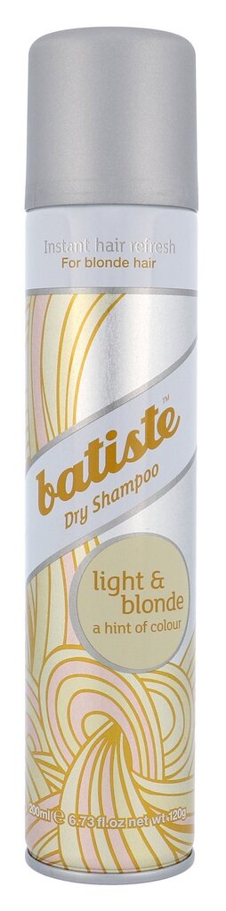 Sausas šampūnas šviesiems plaukams Batiste Light & Blonde, 200 ml цена и информация | Šampūnai | pigu.lt