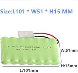 Įkraunama baterija 8.4V 2400mAh Ni-MH AA RC kaina ir informacija | Elementai | pigu.lt