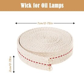 Фитиль для масляной лампы в рулоне 2м цена и информация | Подсвечники, свечи | pigu.lt