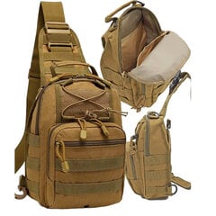 Рюкзак тактический через плечо, Omimar, 20л, коричневый цена и информация | Туристические, походные рюкзаки | pigu.lt