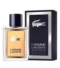 Туалетная вода Lacoste L'Homme EDT для мужчин, 100 мл цена и информация | Мужские духи | pigu.lt