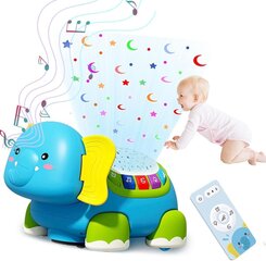 Muzikinis žaislas su nuotolinio valdymo pulteliu Dramblys projektorius kaina ir informacija | Žaislai kūdikiams | pigu.lt