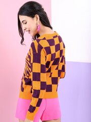 Megztinis moterims Pantoneclo PAN2022016, oranžinis kaina ir informacija | Megztiniai moterims | pigu.lt