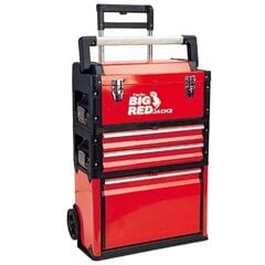 Ящик для инструментов из трех предметов на колесах Big Red цена и информация | Ящики для инструментов, держатели | pigu.lt