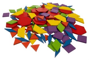 Mokomoji dėlionė, spalvotos geometrinės figūros kaina ir informacija | Lavinamieji žaislai | pigu.lt
