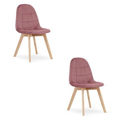 2-ių kėdžių komplektas Oskar Bora, rožinis kaina ir informacija | Virtuvės ir valgomojo kėdės | pigu.lt