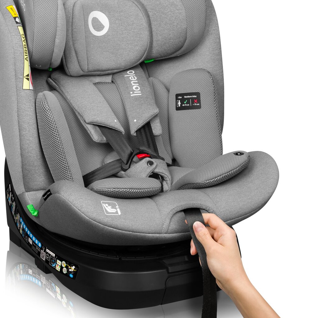 Automobilinė kėdutė Lionelo Brave i-Size, 9-36 kg, Grey Stone kaina ir informacija | Autokėdutės | pigu.lt