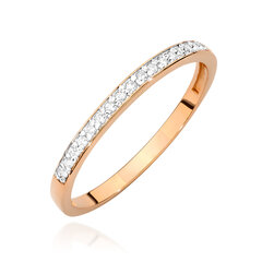 Золотое кольцо с бриллиантами Brasco 56192 цена и информация | Кольца | pigu.lt