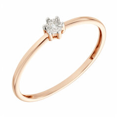 Auksinis žiedas su briliantu Brasco 57963 kaina ir informacija | Žiedai | pigu.lt