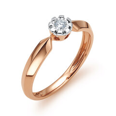 Auksinis žiedas su briliantu Brasco 57964 kaina ir informacija | Žiedai | pigu.lt