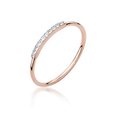 Auksinis žiedas su briliantais Brasco 58556 kaina ir informacija | Žiedai | pigu.lt