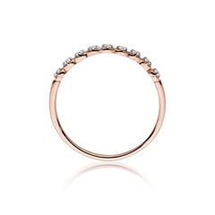 Золотое кольцо с бриллиантами Brasco 58557 58557-17 цена и информация | Кольца | pigu.lt
