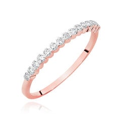 Золотое кольцо с бриллиантами Brasco 58560 58560-18.5 цена и информация | Кольца | pigu.lt
