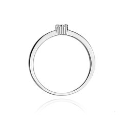 Balto aukso žiedas su briliantais Brasco 58565 kaina ir informacija | Žiedai | pigu.lt