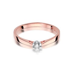 Auksinis žiedas su briliantu Brasco 58586 kaina ir informacija | Žiedai | pigu.lt