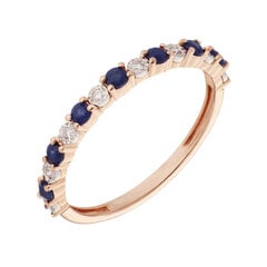 Auksinis žiedas su briliantais ir safyrais Brasco 58634 kaina ir informacija | Žiedai | pigu.lt