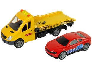 Transporteris su automobiliu ir garso, šviesos efektai Lean Toys kaina ir informacija | Žaislai berniukams | pigu.lt
