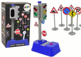 Kelio ženklų rinkinys su šviesos ir garso efektais Lean Toys, 23 cm kaina ir informacija | Lavinamieji žaislai | pigu.lt