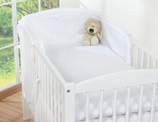 Немецкий комплект постельного белья Bobono, 3 шт., белый цена и информация | Детское постельное бельё | pigu.lt