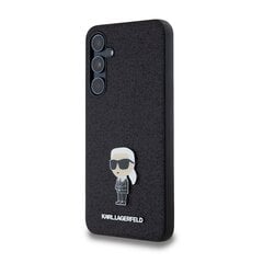 Karl Lagerfeld Fixed Glitter Metal Ikonik Case for Samsung Galaxy A55 5G Black цена и информация | Чехлы для телефонов | pigu.lt