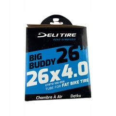 Dviračio kamera Deli 26x4.00", juoda цена и информация | Покрышки, шины для велосипеда | pigu.lt