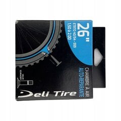 Dviračio kamera Deli Tire 26x1,50/2,00", juoda цена и информация | Покрышки, шины для велосипеда | pigu.lt