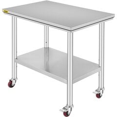 Stalas Vevor, 91x60x82 cm kaina ir informacija | Virtuvės ir valgomojo stalai, staliukai | pigu.lt