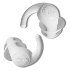 Dviejų sluoksnių silikoniniai ausų kištukai, balti kaina ir informacija | Kitos plaukimo prekės | pigu.lt