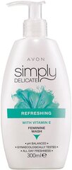 Intymios higinos prausiklis su vitaminu E moterims Avon Simply Delicate Refreshing, 300 ml kaina ir informacija | Intymios higienos prausikliai | pigu.lt