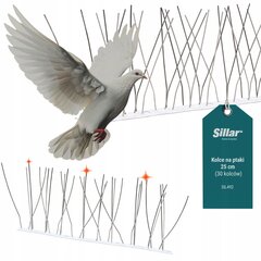 Nerūdijančio plieno balandžių paukščių smaigaliukai Sillar, 25 cm, 30 vnt. kaina ir informacija | Sodo įrankiai | pigu.lt