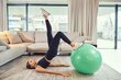 Pripučiamas gimnastikos kamuolys su pompa 4fizjo, 75cm, žalias цена и информация | Gimnastikos kamuoliai | pigu.lt