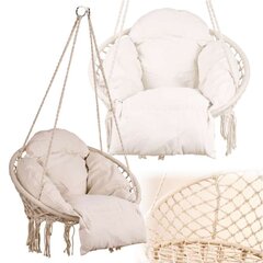 Lauko pakabinama kėdė krėslas su pagalve XXL 120 kg Boho style, rožinis kaina ir informacija | Lauko kėdės, foteliai, pufai | pigu.lt