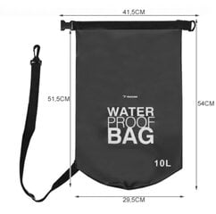 Vandeniui atsparus krepšys, 10l kaina ir informacija | Vandeniui atsparūs maišai, apsiaustai nuo lietaus | pigu.lt
