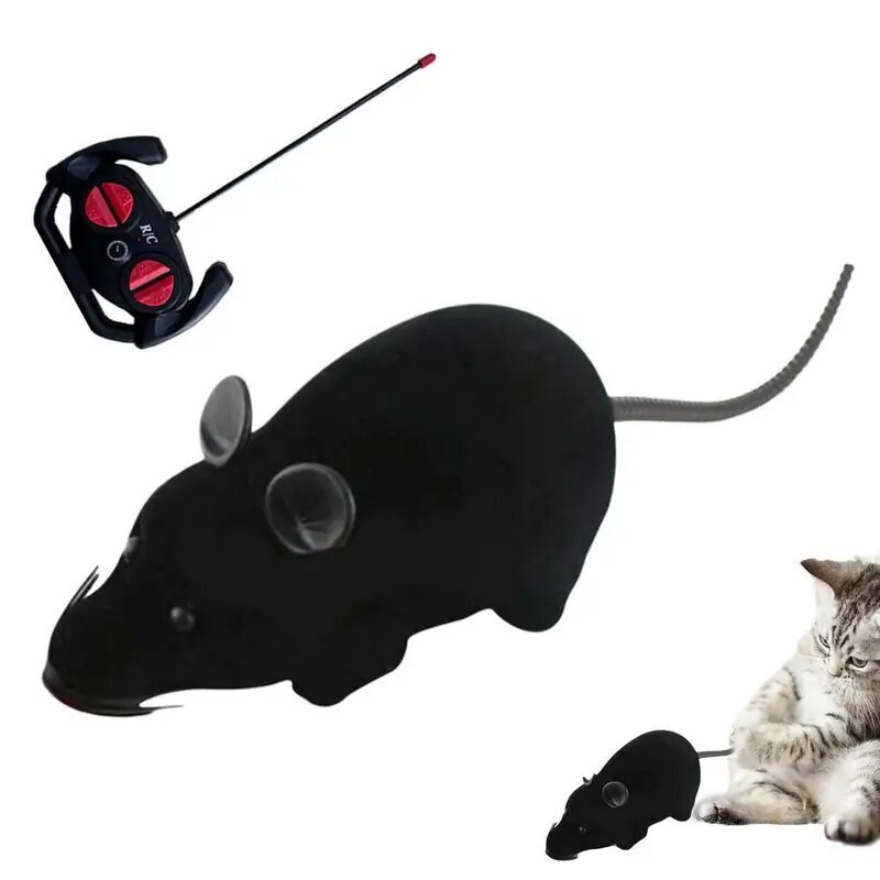 Belaidė nuotolinio valdymo pelytė Deal, juoda kaina ir informacija | Žaislai katėms | pigu.lt