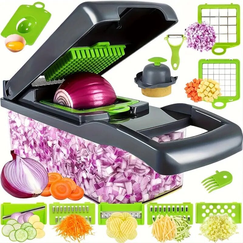 Daugiafunkcis daržovių smulkintuvas, 1 vnt. kaina ir informacija | Virtuvės įrankiai | pigu.lt