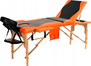 Masažo stalas Bodyfit, 184x60 cm, oranžinis цена и информация | Аксессуары для массажа | pigu.lt
