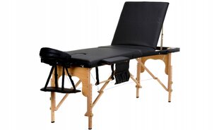 Masažo stalas Bodyfit, 184x60 cm, juodas цена и информация | Аксессуары для массажа | pigu.lt