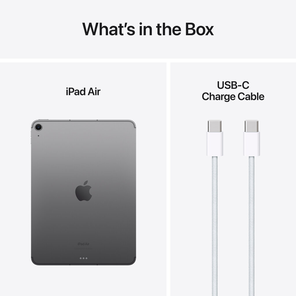 iPad Air 11" M2 Wi-Fi + Cellular 256GB - Space Grey - MUXH3HC/A цена и информация | Planšetiniai kompiuteriai | pigu.lt