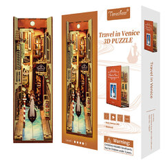 Миниатюрный домик со светодиодными лампочками для самостоятельной сборки Путешествие в Венецию, Tonecheer цена и информация | Пазлы | pigu.lt