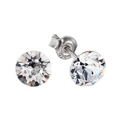 Серебряные серьги "Классика" с кристаллами Сваровски™ DS02A910 цена и информация | Серьги | pigu.lt
