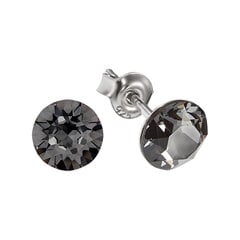 Серебряные серьги "Классика (Silver Night)" с кристаллами Сваровски™ DS02A916 цена и информация | Серьги | pigu.lt