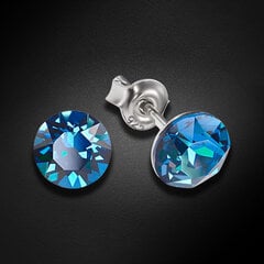 Sidabriniai auskarai moterims DiamondSky Classic Bermuda Blue su Swarovski kristalais DS02A918 kaina ir informacija | Auskarai | pigu.lt