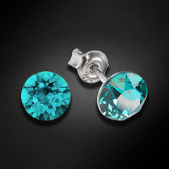 Серебряные серьги "Классика (Blue ZIrcon)" с кристаллами Сваровски™ DS02A919 цена и информация | Серьги | pigu.lt