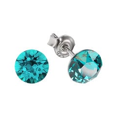 Серебряные серьги "Классика (Blue ZIrcon)" с кристаллами Сваровски™ DS02A919 цена и информация | Серьги | pigu.lt